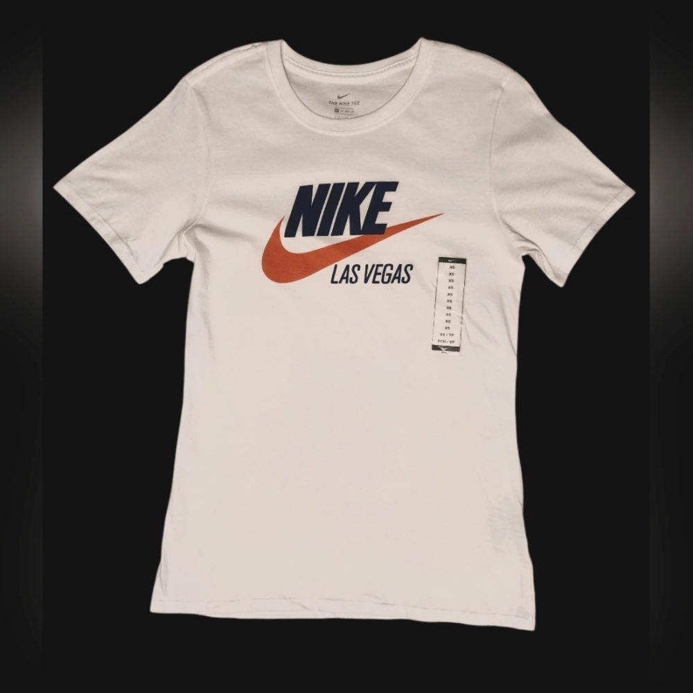Nike Women's Las Vegas T-Shirt White Short Sleeve 100% Cotton Size XSmall